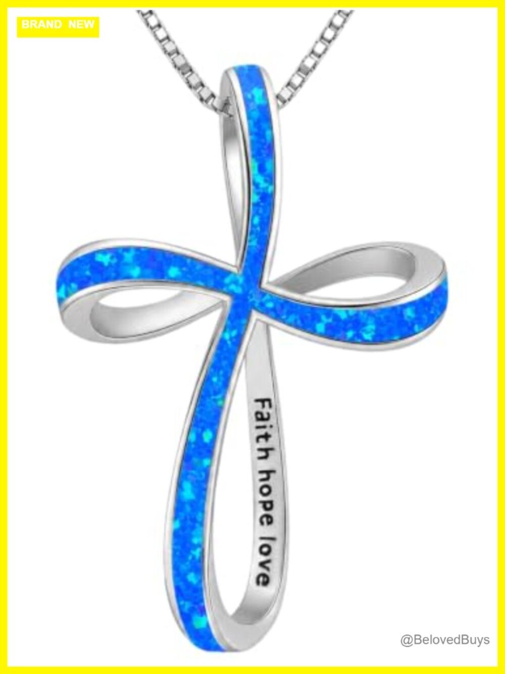 Opal Celtic Knot Cross Necklace Infinity Pendant Irish Jewelry Gift for Women